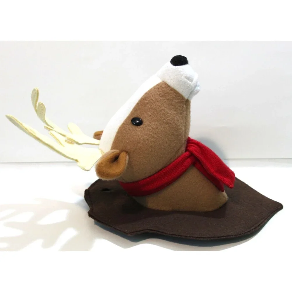 Gemmy Animated Singing Deer Head Plush 2017 Wall Mounted Holiday Trophy Decor - Picture 2 of 9